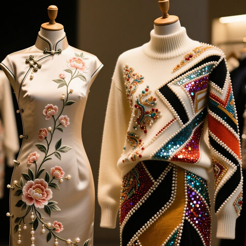 CBL High Speed Flat Mixed Multi-color Bead And Sequin Embroidery Machine