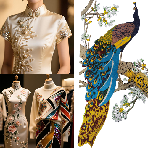 CBL High Speed Flat Mixed Multi-color Bead And Sequin Embroidery Machine