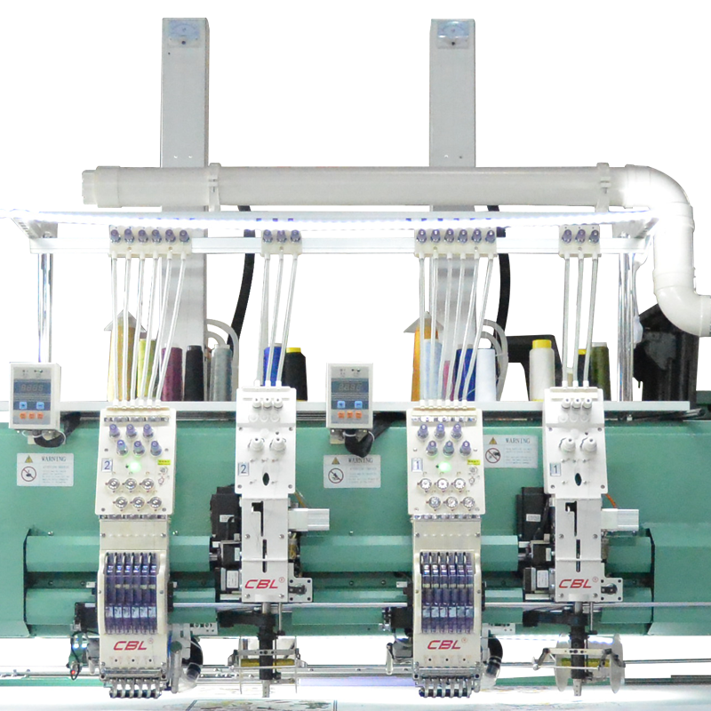 CBL High Speed Two Heads Coiling/Cording And Laser Mixed Flat Computerized Embroidery Machine